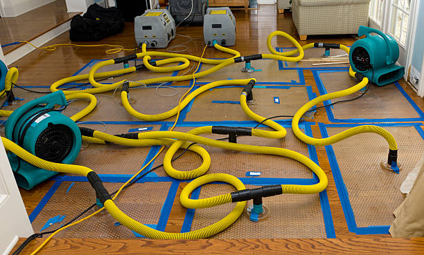 Professional Flood Damage Restoration technician working in Pike, NH